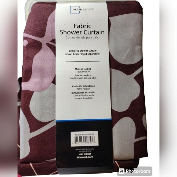 Mainstays Fabric Shower Curtain - Picture 2 of 2